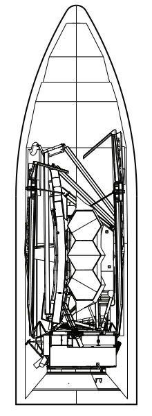 Diagram of Webb inside Ariane 5